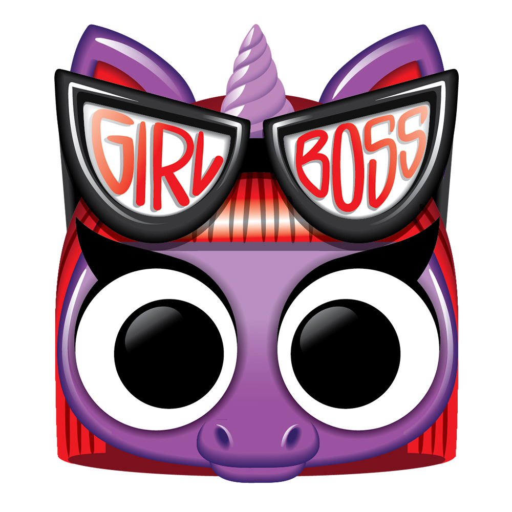 Image Mirror Critters Air Freshner - "Boss Girl"icorn - New Car Fragrance- Googly Eyes
